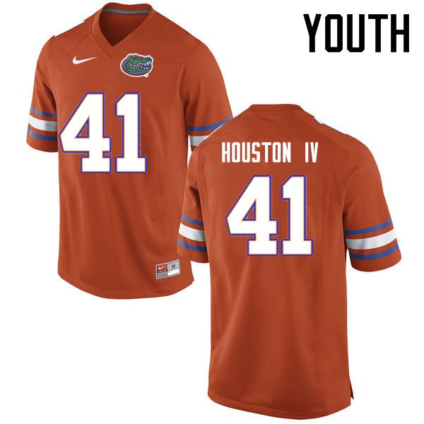 Florida Gators Youth #41 James Houston IV College Football Jerseys Orange